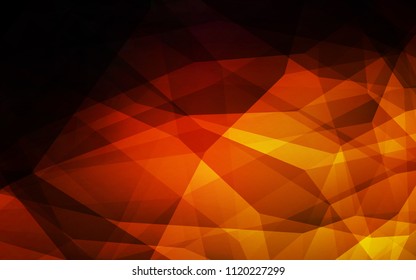 Dark Red vector polygon abstract backdrop. Geometric illustration in Origami style with gradient.  Brand new design for your business.