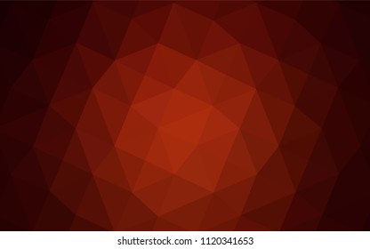 Dark Red vector polygon abstract background. Shining polygonal illustration, which consist of triangles. That pattern can be used as a part of a brand book.