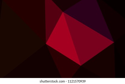 Dark Red vector polygon abstract layout. A sample with polygonal shapes. Triangular pattern for your design.