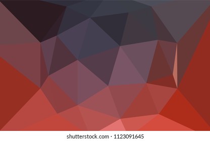 Dark Red vector polygon abstract background. Colorful abstract illustration with triangles. Triangular pattern for your design.