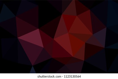 Dark Red vector polygon abstract backdrop. Modern abstract illustration with triangles. Textured pattern for your backgrounds.