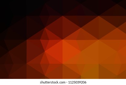 Dark Red vector polygon abstract background. A sample with polygonal shapes. The best triangular design for your business.