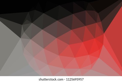 Dark Red vector polygon abstract background with a gem in a centre. Illustration in Origami style with gradient. Triangular pattern for your design.