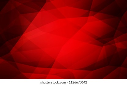 Dark Red vector polygon abstract background. Colorful illustration in polygonal style with gradient. A completely new design for your leaflet.