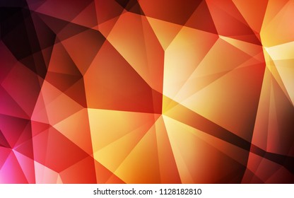 Dark Red vector polygon abstract backdrop. Colorful illustration in polygonal style with gradient. New template for your brand book.