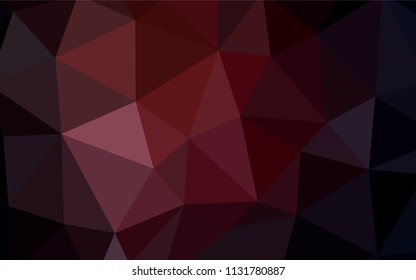 Dark Red vector polygon abstract layout. Polygonal abstract illustration with gradient. Polygonal design for your web site.