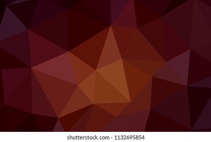 Dark Red vector polygon abstract backdrop. A completely new color illustration in a polygonal style. Completely new template for your banner.