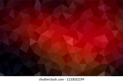 Dark Red vector polygon abstract background. Geometric illustration in Origami style with gradient.  A completely new design for your leaflet.