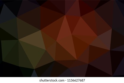 Dark Red vector polygon abstract background. Triangular geometric sample with gradient.  Polygonal design for your web site.