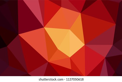 Dark Red vector polygon abstract backdrop. Shining colorful illustration with triangles. Polygonal design for your web site.