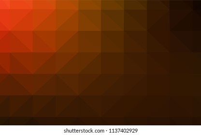 Dark Red vector polygon abstract backdrop. Glitter abstract illustration with an elegant triangles. Best triangular design for your business.