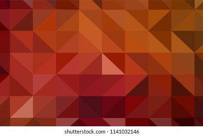 Dark Red vector polygon abstract background. Colorful illustration in abstract style with triangles. Best triangular design for your business.
