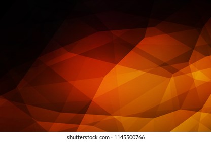 Dark Red vector polygon abstract layout. Glitter abstract illustration with an elegant triangles. Best triangular design for your business.