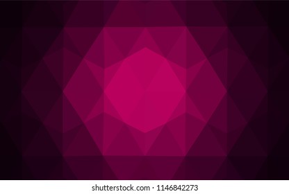 Dark Red vector polygon abstract background. Modern abstract illustration with triangles. Completely new template for your banner.