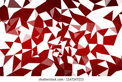 Dark Red vector polygon abstract layout. Elegant bright polygonal illustration with gradient. Brand new style for your business design.