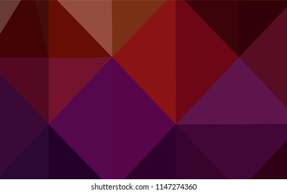 Dark Red vector polygon abstract backdrop. Creative geometric illustration in Origami style with gradient. Brand-new style for your business design.