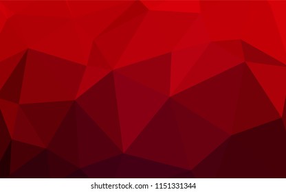 Dark Red vector polygon abstract backdrop. Colorful abstract illustration with triangles. Pattern for a brand book's backdrop.