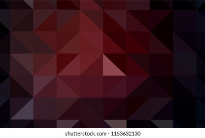Dark Red vector polygon abstract layout. Creative illustration in halftone style with triangles. Completely new template for your banner.
