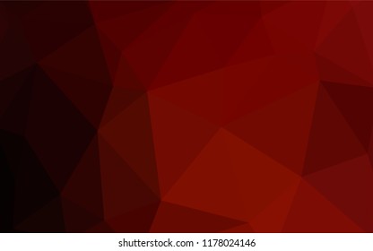 Dark Red vector polygon abstract backdrop. Creative illustration in halftone style with triangles. A completely new design for your leaflet.