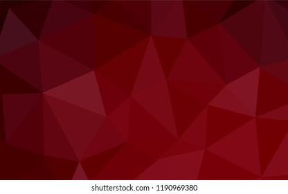 Dark Red vector polygon abstract background. Triangular geometric sample with gradient.  Pattern for a brand book's backdrop.