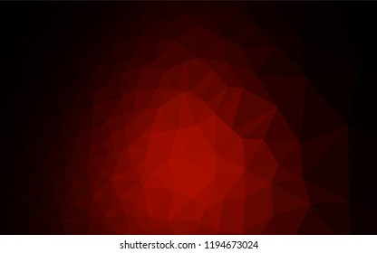 Dark Red vector polygon abstract background. Glitter abstract illustration with an elegant design. Brand new style for your business design.