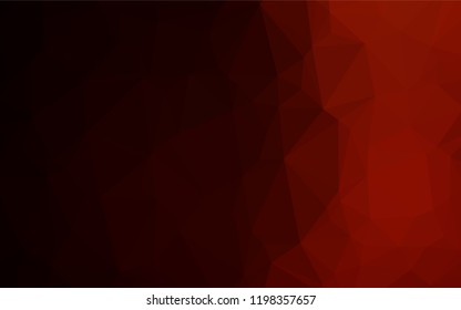 Dark Red vector polygon abstract backdrop. Glitter abstract illustration with an elegant design. The template can be used as a background for cell phones.