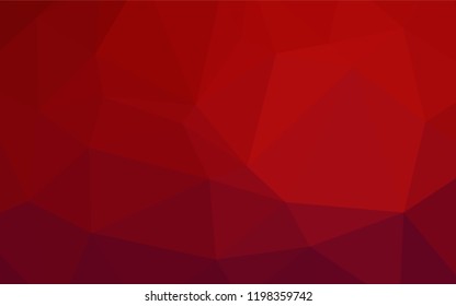 Dark Red vector polygon abstract backdrop. Colorful illustration in polygonal style with gradient. Textured pattern can be used for background.