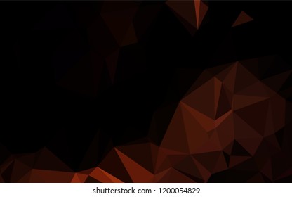 Dark Red vector polygon abstract backdrop. Creative geometric illustration in Origami style with gradient. The polygonal design can be used for your web site.