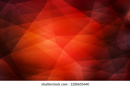 Dark Red vector polygon abstract backdrop. Modern abstract illustration with triangles. A completely new design for your leaflet.