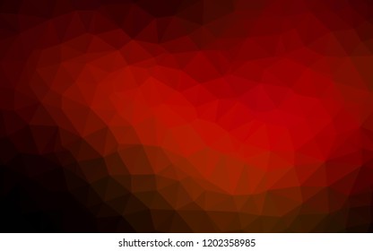 Dark Red vector polygon abstract layout. Colorful illustration in abstract style with triangles. Triangular pattern for your design.