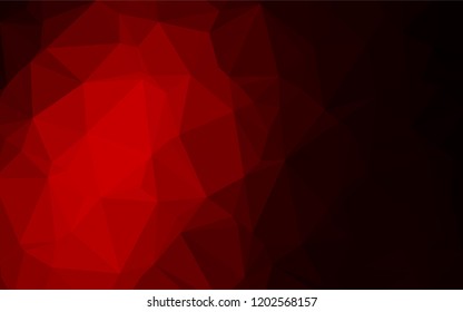 Dark Red vector polygon abstract layout. An elegant bright illustration with gradient. The best triangular design for your business.
