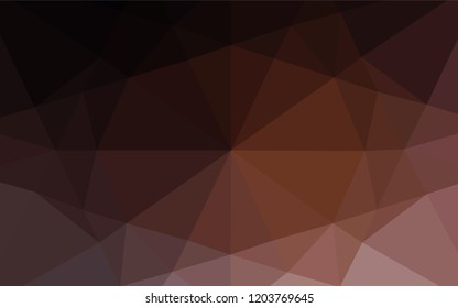 Dark Red vector polygon abstract layout. Creative illustration in halftone style with gradient. The polygonal design can be used for your web site.