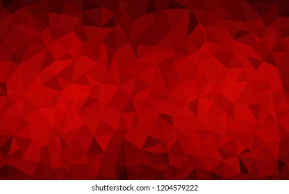 Dark Red vector polygon abstract background. Geometric illustration in Origami style with gradient.  Template for cell phone's backgrounds.