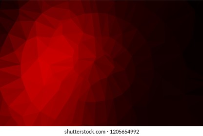 Dark Red vector polygon abstract layout. Creative illustration in halftone style with gradient. A completely new design for your business.