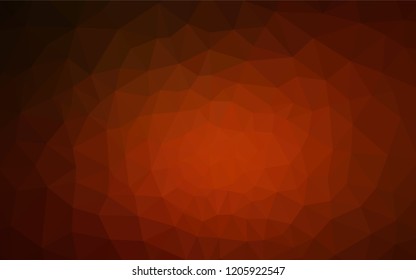Dark Red vector polygon abstract layout. Modern abstract illustration with triangles. Template for cell phone's backgrounds.