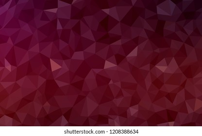 Dark Red vector polygon abstract backdrop. Elegant bright polygonal illustration with gradient. Brand new style for your business design.