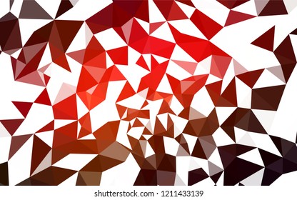 Dark Red vector polygon abstract background. Modern abstract illustration with triangles. Best triangular design for your business.