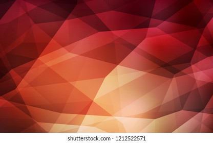 Dark Red vector polygon abstract background. Modern abstract illustration with triangles. Best triangular design for your business.