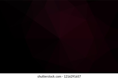 Dark Red vector polygon abstract background. Triangular geometric sample with gradient.  Brand new style for your business design.