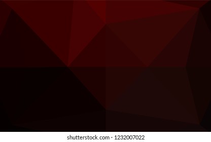 Dark Red vector polygon abstract background. A sample with polygonal shapes. Triangular pattern for your business design.