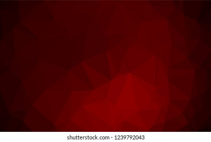 Dark Red vector polygon abstract backdrop. A vague abstract illustration with gradient. The elegant pattern can be used as part of a brand book.