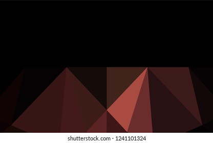 Dark Red vector polygon abstract backdrop. Creative geometric illustration in Origami style with gradient. The best triangular design for your business.