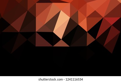 Dark Red vector polygon abstract layout. Triangular geometric sample with gradient.  Completely new template for your business design.