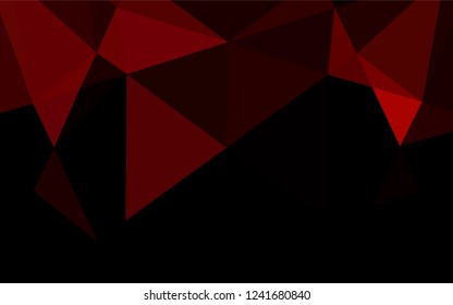 Dark Red vector polygon abstract background. Shining illustration, which consist of triangles. Brand new style for your business design.
