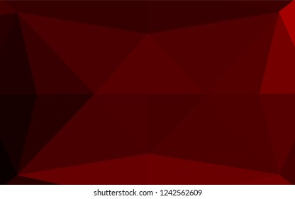 Dark Red vector polygon abstract layout. Triangular geometric sample with gradient.  The best triangular design for your business.