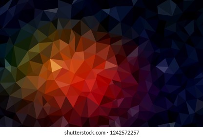 Dark Red vector polygon abstract background. Creative geometric illustration in Origami style with gradient. A new texture for your web site.