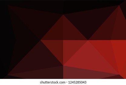 Dark Red vector polygon abstract background. Triangular geometric sample with gradient.  A completely new template for your business design.