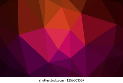 Dark Red vector polygon abstract backdrop. Colorful illustration in abstract style with triangles. Brand new style for your business design.