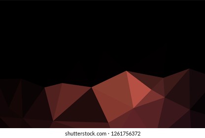 Dark Red vector polygon abstract backdrop. Shining illustration, which consist of triangles. A completely new template for your business design.