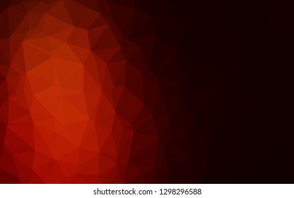 Dark Red vector polygon abstract layout. Triangular geometric sample with gradient.  Template for a cell phone background.